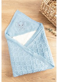 Resim Fil Figürlü Içi Peluş Triko Bebek Battaniye Bebek Kundak Çok Renkli 