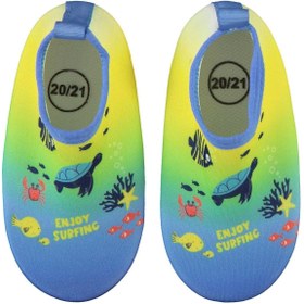 Resim Civil Boys Kamlumbağa Balık Baskılı Tabanlı 20-24 Numara Deniz Ayakkabısı - Mavi - Mavi / 20 