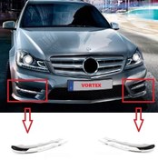 Resim Mercedes C Serisi W204 Sis Far Kapağı Nikelajı Sol (Amg) 2011 Sonrası Uyumlu 