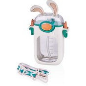 Resim Diller Tavşan Kulaklı Pipetli Tritan Su Matarası Beyaz 400 ml 