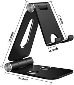 Resim Coverzone Tok Alüminyum Stand Çok İşlevli Döner Tablet PC Akıllı Telefon Standı Mini Boy Masaüstü Stand Katlanabilir Cep Telefonu Evrensel Telefon Tutucu L9688 Siyah 