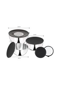 Resim Jumbo Globe 9 Parça Rendeli Karıştırma & Saklama Kabı Seti Siyah 