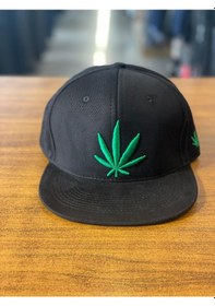 Resim Hamze Marivana Siyah Kanvas Hiphop Snapback Rapper Basket Cap Şapka 
