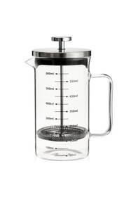 Resim Tohanaa Çelik Kapaklı French Press - Gri / Şeffaf - 600 Ml Çok Renkli 