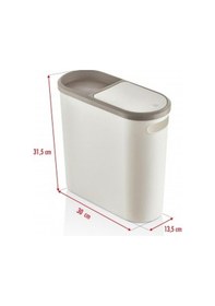 Resim Beyaz Kapaklı Wc Kağıtlıklı Çöp Kovası & Ofis Çöp Kovası 10 Lt Gri 