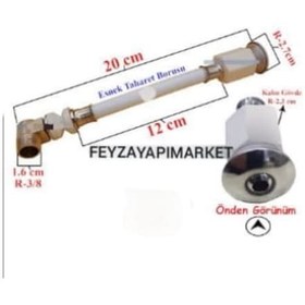 Resim Gömme Asma Klozet Taharet Çubuğu 17 Cm 20 Cm Veya 27 Cm 17 Cm Dirsekli 