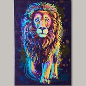 Resim Q-Art Dekoratif Lion King Kanvas Tablo - 60x90 cm 