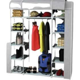 Resim Pormet Metal Çift Yandan Raflı Bez Dolap 