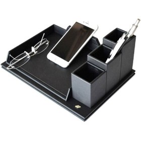 Resim Tabac Deri Masa Üstü Telefon Ve Gözlük Tutucu - 36311 