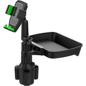 Resim B10 Araba İçecek Su Kupası Cep Telefonu Tutucu 360 Derece Dönen Yemek Tabağı Yeşil , Boyut:b10 Yeşil 1 Adet 