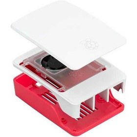 Resim Fortunelane Raspberry Pi 5 Vaka - Kırmızı Beyaz Kılıf, Soğutucu Fan Ve Koruma 