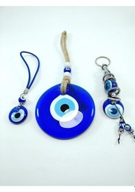 Resim Nazar Boncuğu Duvar Dekoru Anahtarlık Araba / Dikiz Ayna Süsü El 