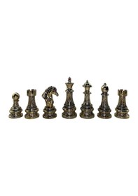 Resim Sadece Satranç Taşı İsteyene Gifthome Premium Battal Boy Metal İşlemeli Klasik Satranç Taşı 