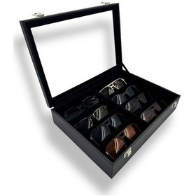 Resim Richbox 8'li Gözlük Kutusu Siyah 