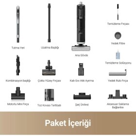 Resim Ecovacs Dreame H14 Dual Akıllı Islak ve Kuru Vakumlu Süpürge: 180° Yatabilen Tasarım, Sıcak Su ile Kendi Kendini Temizleme ve Sıcak Hava ile Kurutma Özellikli, Çok Fonksiyonlu El Süpürgesi Kombinasyonlu 