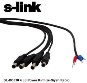 Resim S-link SL-DC610 4 Lü Power Kırmızı+Siyah Kablo 
