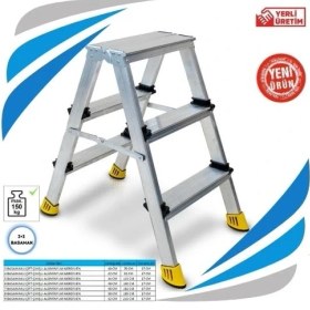 Resim Sözbir 3+3 Gold Çift Çıkışlı Alüminyum Merdiven 