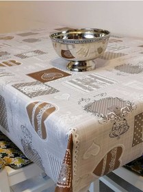 Resim Kaydırmaz Tabanlı Pvc Muşamba - Desenli Silinebilir Masa Örtüsü 06kt30 Renkli 