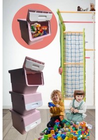 Resim 2 Li Tekerlekli Organizer Bpa Free Erzak Kutusu Sebzelik Soğanlık Oyuncaklık Pembe 24 Lt Pembe 