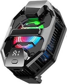 Resim Eventerde Cep telefonu soğutma standı, akıllı telefon soğutucu, dış mekan vlog, doğrudan akış için RGB LED'li mobil cihazlar için yarı iletken fan 