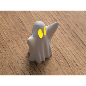 Resim Atsutech Klasik Sevimli Hayalet Masa Lambası - 3D Baskı Dekoratif Gece Lambası (Pilli Mum Hediyeli) 
