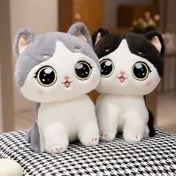 Resim Sevimli Simülasyon Kedi Peluş Oyuncaklar Kawaii Karikatür Dolması Hayvan Peluş Oyuncaklar Yumuşak Dolgu Kabarık Sevimli Ev Dekoru Koltuk Dekoru Oda Dekoru Tatil ve Doğum Günü Popüler Hediye Arkadaşlar ve Aile için 