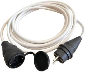 Resim Evden Elektrikli Araba Şarj Uzatma Kablosu Topraklı%100 Bakır 3x2.5mm (BEYAZ, 25 METRE) 