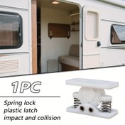 Resim 1 adet RV Mobilya Parçaları ve Donanımı, Plastik Yay Kapı Klipsi, Hızlı Çıkış Kapı Kilidi, RV'ler, Trailere, Tekne, Garaj ve Ev Kullanımı için Uygun, Trailere Kapı Kilidi 