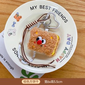 Resim Silver1 Peluş Bebek Aşk Düğmesi Çanta Kolye Sevimli Biblolar Bebek Çekicilik Küçük Kolye Anahtarlık (Yurt Dışından) 