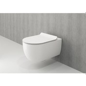 Resim Bocchi 1416-002-0128 V-Tondo Rımless Klozet ve Kapak M Beyaz 