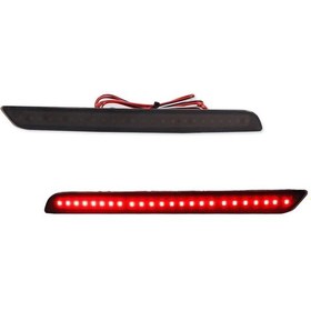 Resim İjdm 2020-2022 Toyota Gr Supra İçin Kırmızı Led Araba Arka Tampon Reflektör Smoked Lens Smoked Lens 