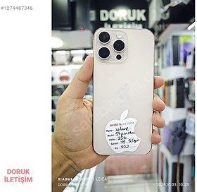 Resim Apple iPhone 16 Pro Max İkinci El YD | 256 GB | Çöl Titanyum 