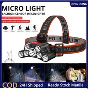 Resim Soulader Usb Şarj Edilebilir Kafa Feneri, 7 Led Süper Parlak Işık, Su Geçirmez Tasarım, 4 Farklı Aydınlatma Modu, Kamp Ve Acil Durumlar İçin Pratik El Feneri Siyah 