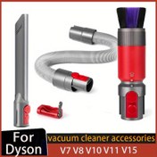 Resim Esnek Uzatma Hortumu ile for dyson V7/V8/V10/V11/V15 Vakum Temizleyiciler için Toz Fırçası - Kendi Kendini Temizleyen Yumuşak Kıllar, Ergonomik Sap & Dayanıklı Plastik Yapı Zor Ulaşılabilir Alanlar, Evcil Hayvan Tüyü ve Artıkları Çıkarma, Ev İçin Vakum Temizleyiciler, Esnek Temizlik Aracı, Şeffaf Tasarım, Yüksek Kaliteli Bağlantı, Ev Temizliği, Kompakt Tasarım, Sağlam Malzeme, Ev Temizleyicileri 