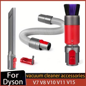 Resim Esnek Uzatma Hortumu ile for dyson V7/V8/V10/V11/V15 Vakum Temizleyiciler için Toz Fırçası - Kendi Kendini Temizleyen Yumuşak Kıllar, Ergonomik Sap & Dayanıklı Plastik Yapı Zor Ulaşılabilir Alanlar, Evcil Hayvan Tüyü ve Artıkları Çıkarma, Ev İçin Vakum Temizleyiciler, Esnek Temizlik Aracı, Şeffaf Tasarım, Yüksek Kaliteli Bağlantı, Ev Temizliği, Kompakt Tasarım, Sağlam Malzeme, Ev Temizleyicileri 
