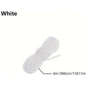 Resim Honeybeeshop Beyaz 196.85inch 4mm Parlak Şişme İp 3 Lbs Rüzgar Geçirmez Çadır İpi 