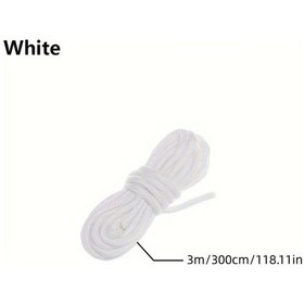 Resim Honeybeeshop Beyaz 196.85inch 4mm Parlak Şişme İp 3 Lbs Rüzgar Geçirmez Çadır İpi 