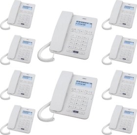Resim 10 Adet Beyaz Tm145 Masaüstü Ofis Telefon Seti 