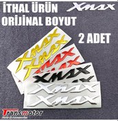 Resim Xmax Metalik Damla Logo Amblem Seti Ithal Lli Gümüş 