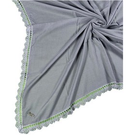 Resim Mim Eşarp Enba Pamuklu İğne Oyalı Namaz Ve Mevlüt Örtüsü 110x110 Cm Gri 