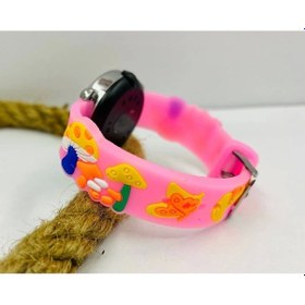 Resim Pembe Kelebek Desenli Şirin Kasa Hayalet Ekran Şık Çocuk Kol Saati Mls-438 