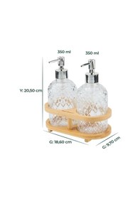 Resim Bambu Standlı 2'li Sabunluk Seti Çok Renkli 