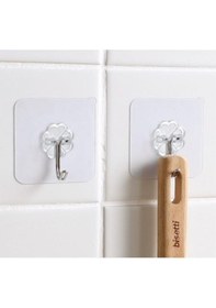 Resim Şeffaf Yapışkan Askı Duvar Banyo Mutfak Dolap Havlu Askısı 5 Adet 