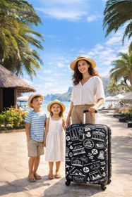 Resim Bag & Go Store Valiz Koruyucu Kılıf Esnek Likralı Bavul Kılıfı Çizilmelere Karşı Koruma 