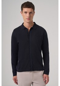 Resim Erkek Lacivert Trend Polo Yaka Gömlek Triko 26kc017005200 Lacivert Lacivert 