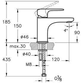 Resim Artema Root Round A4270526 Lavabo Bataryası Bakır 