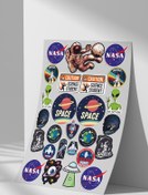 Resim Sticker Market Nasa, Space Sticker Seti, Düz Yüzeyler Için A4 Boyutu Çıkartma Etiket Seti 