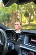 Resim Lusida Design Mustafa Kemal Atatürk Portresi Dikiz Aynası Süsü Hediye Kutulu Araba Süsü 