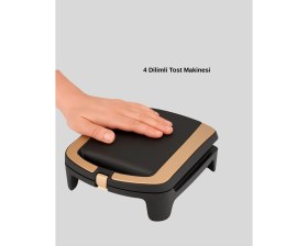 Resim Pileli Store Pilelistore Tost Makinesi Yapışmaz Plaka 1500 Watt Güçlü Performans 