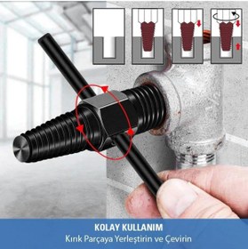Resim AKBELLİ GROUP Orijinal Birinci Kalite Hasarlı Musluk Boru Vana Kılavuz Seti 2 Li Kırık Musluk Çıkarma 